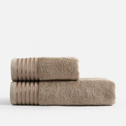 Ręcznik do rąk taupe VELA 50x90 cm