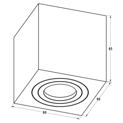 Reflektor natynkowy biały QUARDIP SL