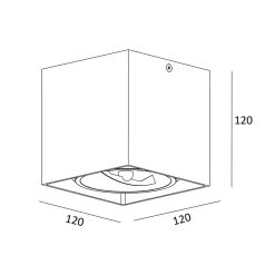 Reflektor natynkowy 1-punktowy biały BOX SL 1