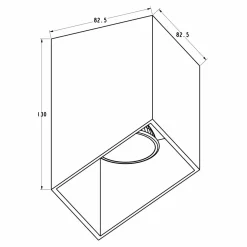 Reflektor natynkowy 1-punktowy biały QUBY SL