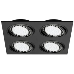 Reflektor 4-punktowy podtynkowy czarny BOXY DL 4