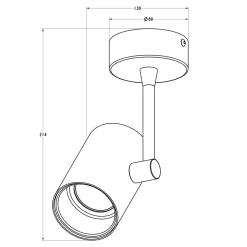 Reflektor spot podwieszany biało-złoty TORI SL 1