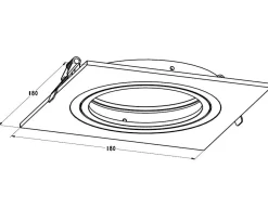 Reflektor z kryzą 1-punktowy podtynkowy biały BOXY DL 1