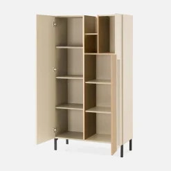 Regał dwudrzwiowy beżowy SERGIO 165 cm