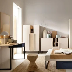 Regał dwudrzwiowy beżowy SERGIO 165 cm