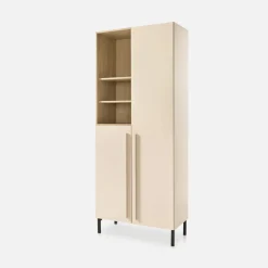 Regał dwudrzwiowy beżowy SERGIO 195 cm