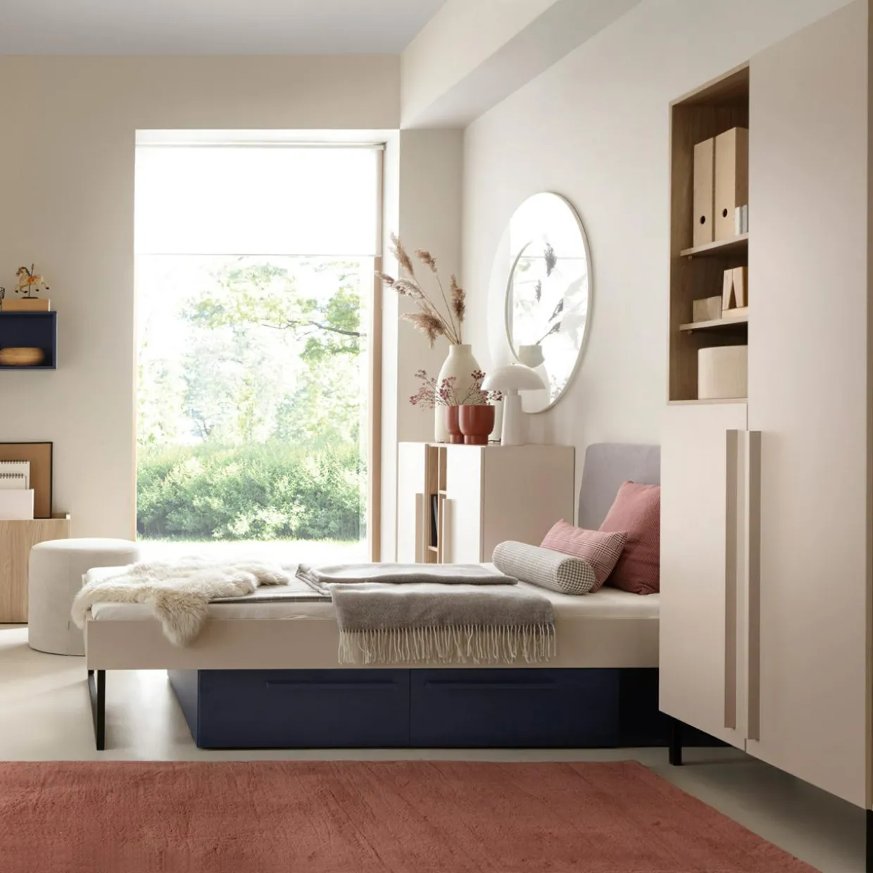 Regał dwudrzwiowy beżowy SERGIO 195 cm