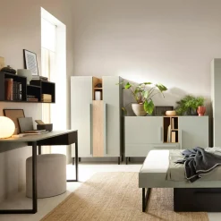 Regał dwudrzwiowy zielony SERGIO 165 cm