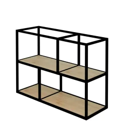 Regał KAMPO 100,2 cm + dębowe półki INSIDE