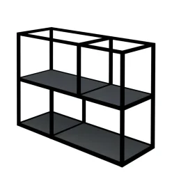 Regał KAMPO 100,2 cm + grafitowe półki INSIDE