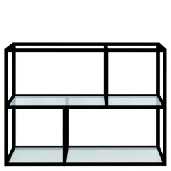 Regał KAMPO 100,2 cm + szklane półki INSIDE