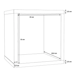Regał MAURO 38,2x38,2 cm biały