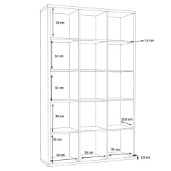Regał MAURO 176,3x107,2 cm biały