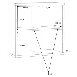 Regał MAURO 72,7x72,8 cm biały