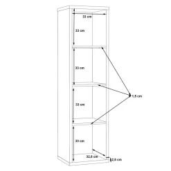 Regał MAURO 141,8x38,2 cm biały