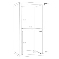 Regał MAURO 72,8x38,2 cm biały
