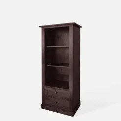 Regał niski z litego drewna PAOLA brzoza mahoń