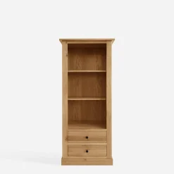 Regał niski z szufladami lite drewno STELLA dąb naturalny