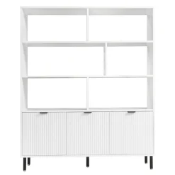 Regał ryflowany 3-drzwiowy WAVE