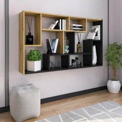 Regał UNIWERSUM dąb artisan/czarny