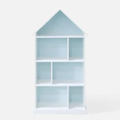 Regał w kształcie domku FALIANO biało-błękitny