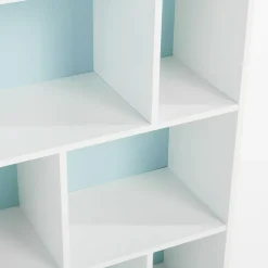 Regał w kształcie domku FALIANO biało-błękitny