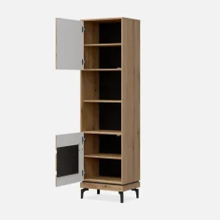 Regał z czarnym dekorem KRIS lewy