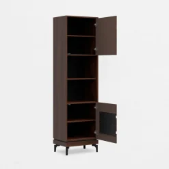 Regał z czarnym dekorem VERO prawy