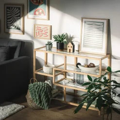 Regał z drewna bambusowego HORO 79 cm