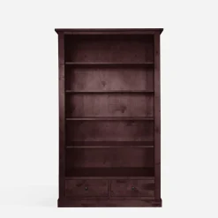 Regał z litego drewna PAOLA brzoza mahoń