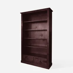 Regał z litego drewna PAOLA brzoza mahoń