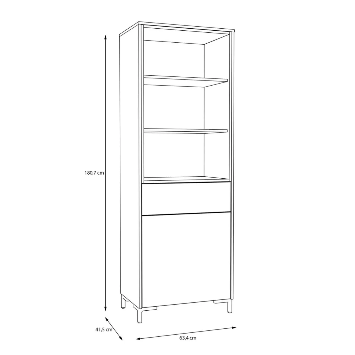Regał z szufladą do salonu GALACTIQUE