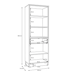 Regał z szufladą do salonu GALACTIQUE