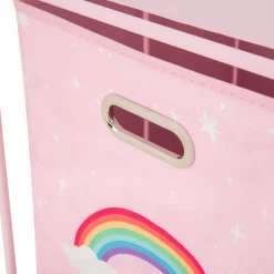 Regał z 3-szufladami różowy 35x35x102 cm