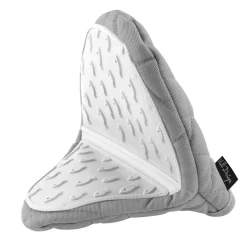 Rękawica kuchenna silikonowa łapka biało-szara LIVIO