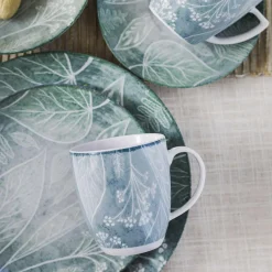 Salaterka porcelanowa niebieska CZTERY PORY ROKU 17,5 cm