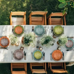 Salaterka porcelanowa niebieska CZTERY PORY ROKU 17,5 cm