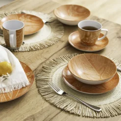 Salaterka porcelanowa pomarańczowa CZTERY PORY ROKU 17,5 cm