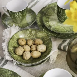 Salaterka porcelanowa zielona CZTERY PORY ROKU 17,5 cm