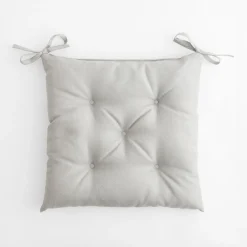 Siedzisko na krzesło jasnoszare SAWANA 38x38 cm