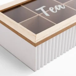 Skrzynka na herbatę z 6-przegródkami, 24 cm, mix