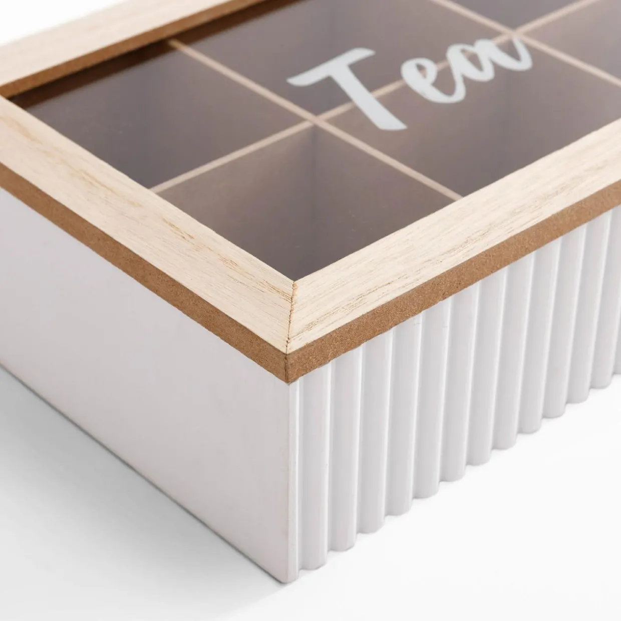 Skrzynka na herbatę z 6-przegródkami, 24 cm, mix