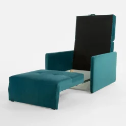 Sofa amerykanka turkusowa 93 cm LEO I