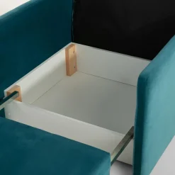 Sofa amerykanka turkusowa 93 cm LEO I