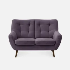 Sofa fioletowa SCANDI 137 cm