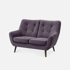 Sofa fioletowa SCANDI 137 cm