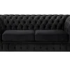 Sofa glamour rozkładana czarna CHESTER