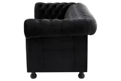 Sofa glamour rozkładana czarna CHESTER