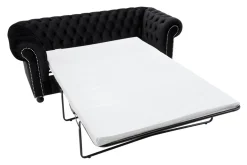 Sofa glamour rozkładana czarna CHESTER