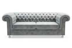 Sofa glamour szara CHESTER